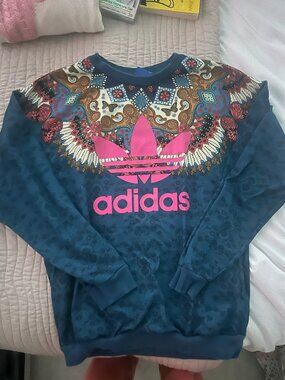 Adidas x Farm Rio Borbomix Butterfly Crewneck Pocket Pullover Size XS